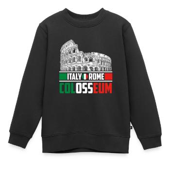 Italien Rom Kolosseum - Kinder Premium Organic Sweatshirt - Schwarz - Vorne - AI Model Kid Female (0cm)