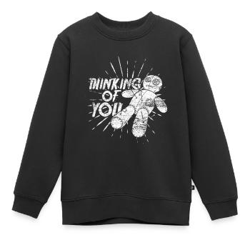 Poupée vaudou costume d'Halloween cadeau fantôme - Sweat Premium enfant bio - noir - Devant - AI Model Kid Female (0cm)