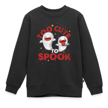Cadeau d'halloween fantôme fantôme heure fantôme - Sweat Premium enfant bio - noir - Devant - AI Model Kid Female (0cm)