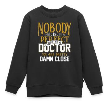 Arzt Mediziner Medizin Geschenk Doktor Studium - Kinder Premium Organic Sweatshirt - Schwarz - Vorne - AI Model Kid Female (0cm)