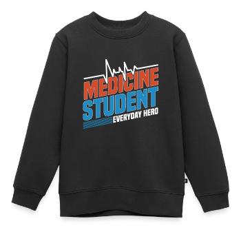 Medizin Student Arzt Doktor Geschenk - Kinder Premium Organic Sweatshirt - Schwarz - Vorne - AI Model Kid Female (0cm)