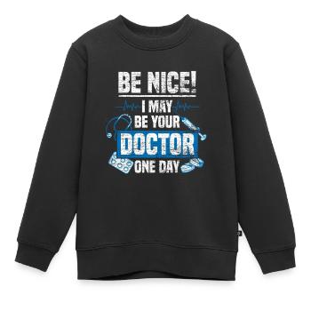 Medizin Student Arzt Doktor Geschenk - Kinder Premium Organic Sweatshirt - Schwarz - Vorne - AI Model Kid Female (0cm)