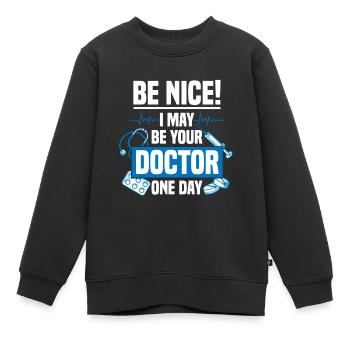 Medizin Student Arzt Doktor Geschenk Spritze - Kinder Premium Organic Sweatshirt - Schwarz - Vorne - AI Model Kid Female (0cm)