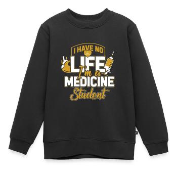 Medizin Student Arzt Doktor Geschenk - Kinder Premium Organic Sweatshirt - Schwarz - Vorne - AI Model Kid Female (0cm)