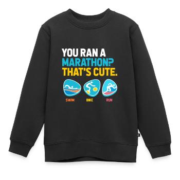Triathlon - Sweat Premium enfant bio - noir - Devant - AI Model Kid Female (0cm)