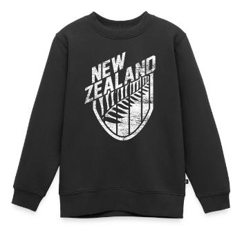 Neuseeland - Kinder Premium Organic Sweatshirt - Schwarz - Vorne - AI Model Kid Female (0cm)