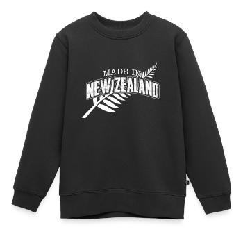 Neuseeland - Kinder Premium Organic Sweatshirt - Schwarz - Vorne - AI Model Kid Female (0cm)