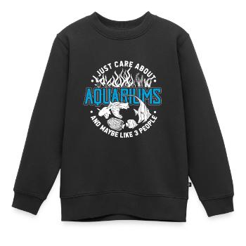 Aquarium - Sweat Premium enfant bio - noir - Devant - AI Model Kid Female (0cm)