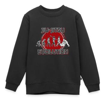 Jiu Jitsu Evolution - Kinder Premium Organic Sweatshirt - Schwarz - Vorne - AI Model Kid Female (0cm)