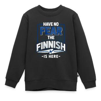 Finnland - Kinder Premium Organic Sweatshirt - Schwarz - Vorne - AI Model Kid Female (0cm)