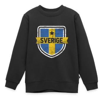 Schweden - Kinder Premium Organic Sweatshirt - Schwarz - Vorne - AI Model Kid Female (0cm)