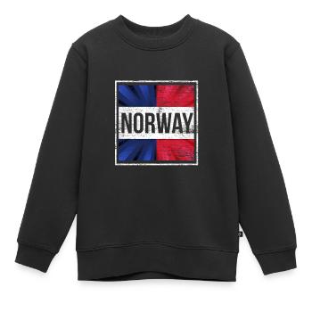 Norwegen - Kinder Premium Organic Sweatshirt - Schwarz - Vorne - AI Model Kid Female (0cm)