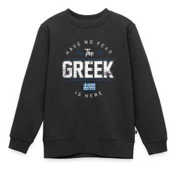 Griechenland - Kinder Premium Organic Sweatshirt - Schwarz - Vorne - AI Model Kid Female (0cm)