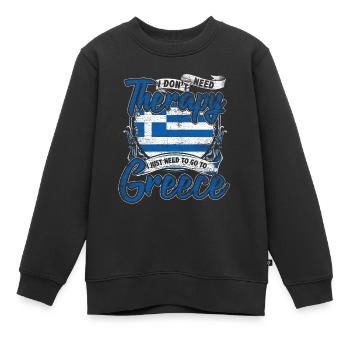 Griechenland - Kinder Premium Organic Sweatshirt - Schwarz - Vorne - AI Model Kid Female (0cm)