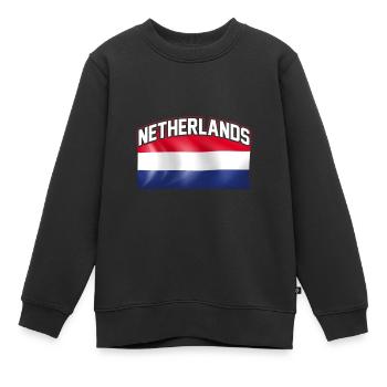 Pays-Bas Pays-Bas Pays-Bas - Sweat Premium enfant bio - noir - Devant - AI Model Kid Female (0cm)