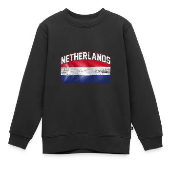 Drapeau néerlandais - Sweat Premium enfant bio - noir - Devant - AI Model Kid Female (0cm)