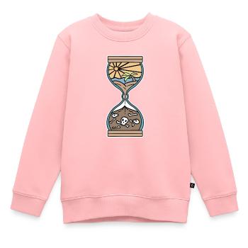 Leben Sinn Zeit Jahre Sanduhr Himmel Hölle Tattoo - Kinder Premium Organic Sweatshirt - Rosa - Vorne - AI Model Kid Female (0cm)