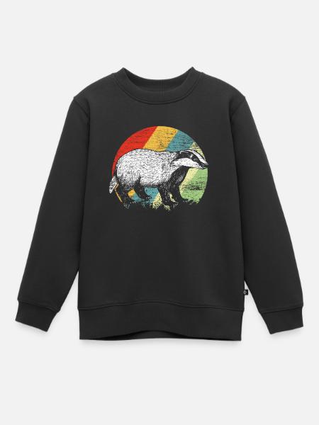 Dachs - Kinder Premium Organic Sweatshirt - Schwarz