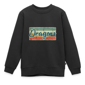kite - Kids Premium Organic Sweatshirt - black - Front - AI Model Kid Female (0cm)