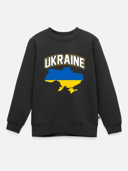 Ukraine - Sweat Premium enfant bio - noir