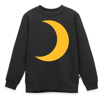 Mond - Kinder Premium Organic Sweatshirt - Schwarz - Vorne - AI Model Kid Female (0cm)