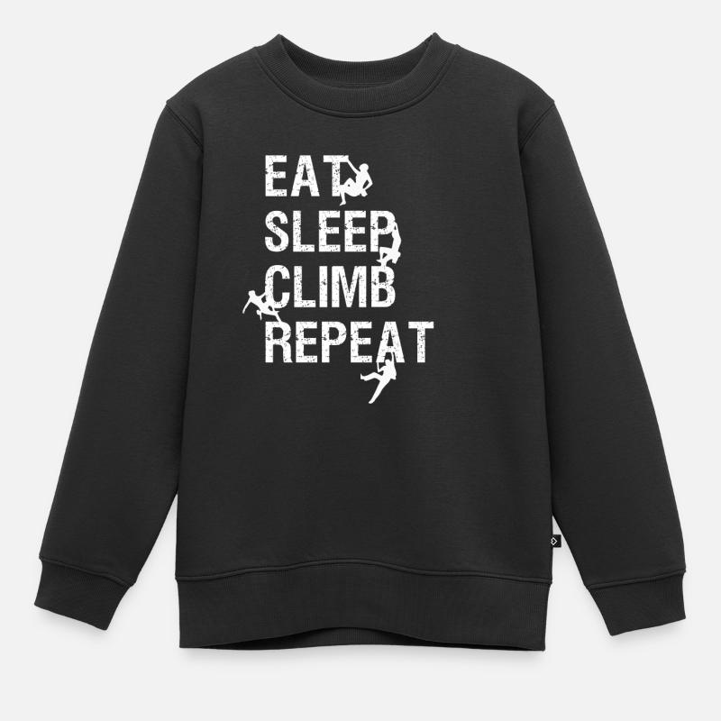 Climb Eat Sleep Climb Repeat - Sweat Premium enfant bio - noir