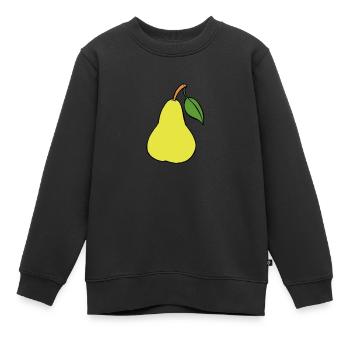 poire - Sweat Premium enfant bio - noir - Devant - AI Model Kid Female (0cm)