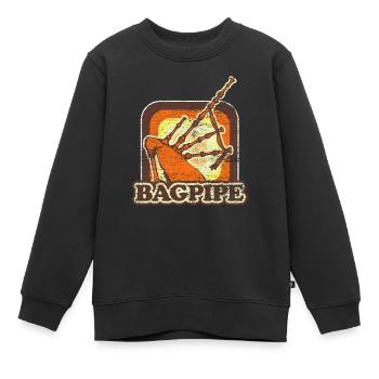 Dudelsack - Kinder Premium Organic Sweatshirt - Schwarz - Vorne - AI Model Kid Female (0cm)