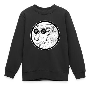 Schaf Vieh Sonnenbrille Ziege Geschenk - Kinder Premium Organic Sweatshirt - Schwarz - Vorne - AI Model Kid Female (0cm)