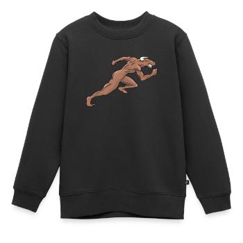 Sprinter coureur de course à pied jogging sport taureau - Sweat Premium enfant bio - noir - Devant - AI Model Kid Female (0cm)