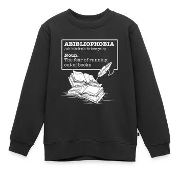 Abibliophobia - Sweat Premium enfant bio - noir - Devant - AI Model Kid Female (0cm)