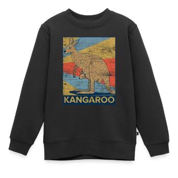 Cadeau Marsupial Kangourou Australie Outback - Sweat Premium enfant bio - noir - Devant - AI Model Kid Female (0cm)