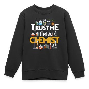 Chimistes - Sweat Premium enfant bio - noir - Devant - AI Model Kid Female (0cm)