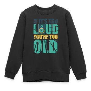 Musik Musiker Bass Boxen Geschenk Kopfhörer - Kinder Premium Organic Sweatshirt - Schwarz - Vorne - AI Model Kid Female (0cm)