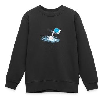 Galaxy Milk Milkyway Weltraum - Kinder Premium Organic Sweatshirt - Schwarz - Vorne - AI Model Kid Female (0cm)