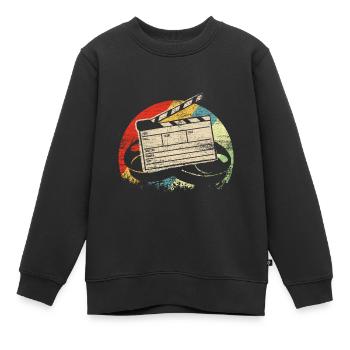 Filmproduzent Filmklappe - Kinder Premium Organic Sweatshirt - Schwarz - Vorne - AI Model Kid Female (0cm)