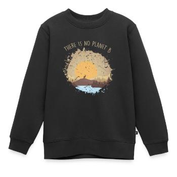 Il n’y a pas de conscience environnementale de la planète B - Sweat Premium enfant bio - noir - Devant - AI Model Kid Female (0cm)