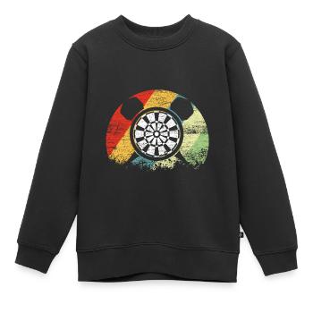 jeu de fléchettes - Sweat Premium enfant bio - noir - Devant - AI Model Kid Female (0cm)