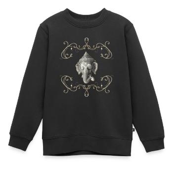 Hindu Elefant Gott ganesh - Kinder Premium Organic Sweatshirt - Schwarz - Vorne - AI Model Kid Female (0cm)