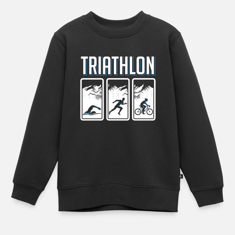 Triathlon - Kinder Premium Organic Sweatshirt - Schwarz