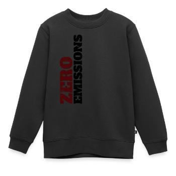 Zero Emissions / Électrique / Voiture électrique - Sweat Premium enfant bio - noir - Devant - AI Model Kid Female (0cm)