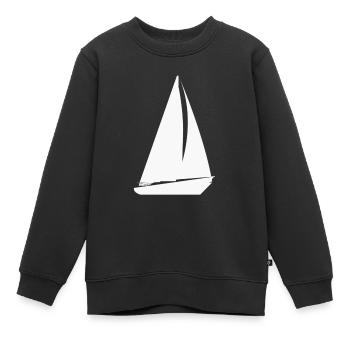 Segelschiff - Kinder Premium Organic Sweatshirt - Schwarz - Vorne - AI Model Kid Female (0cm)
