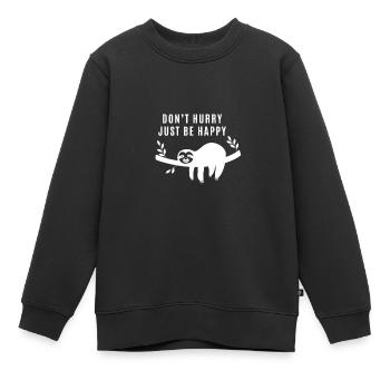 Faultier - Sloth - Kinder Premium Organic Sweatshirt - Schwarz - Vorne - AI Model Kid Female (0cm)