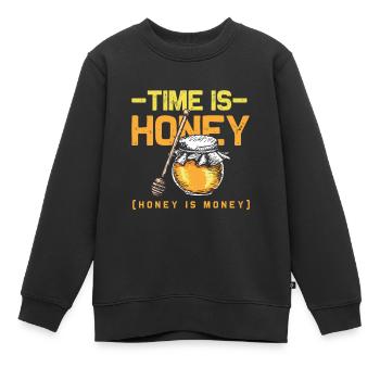 Miel d'abeille - Sweat Premium enfant bio - noir - Devant - AI Model Kid Female (0cm)