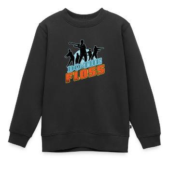 Trends Bewegung Bewegung Zahnseide Tanzen Geschenk tun - Kinder Premium Organic Sweatshirt - Schwarz - Vorne - AI Model Kid Female (0cm)