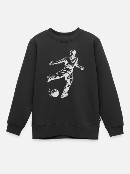 Fussball - Kinder Premium Organic Sweatshirt - Schwarz
