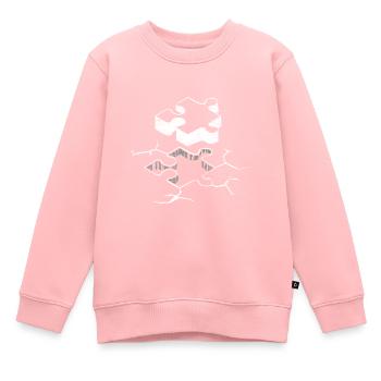 Jig vu la logique de puzzle - Sweat Premium enfant bio - rose - Devant - AI Model Kid Female (0cm)