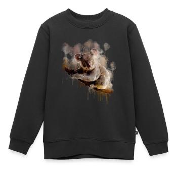Koala bär australien geschenk shirt - Kinder Premium Organic Sweatshirt - Schwarz - Vorne - AI Model Kid Female (0cm)