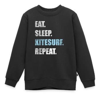 Kitesurf Kitesurf Kitesurf Kitesurf - Sweat Premium enfant bio - noir - Devant - AI Model Kid Female (0cm)