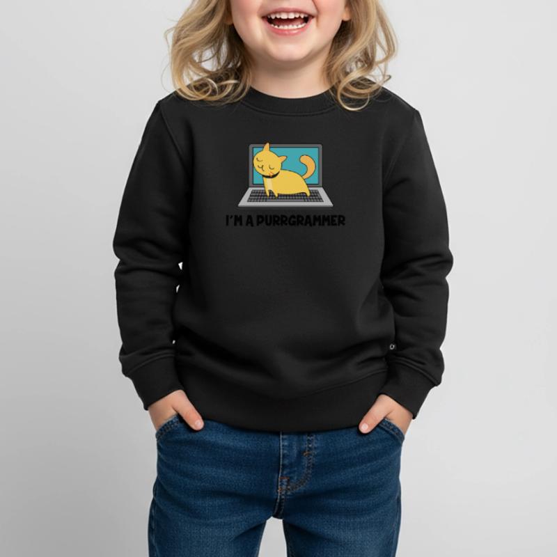 Cat Programmer Fur Computer Nerd Gift Kids Premium Organic Sweatshirt